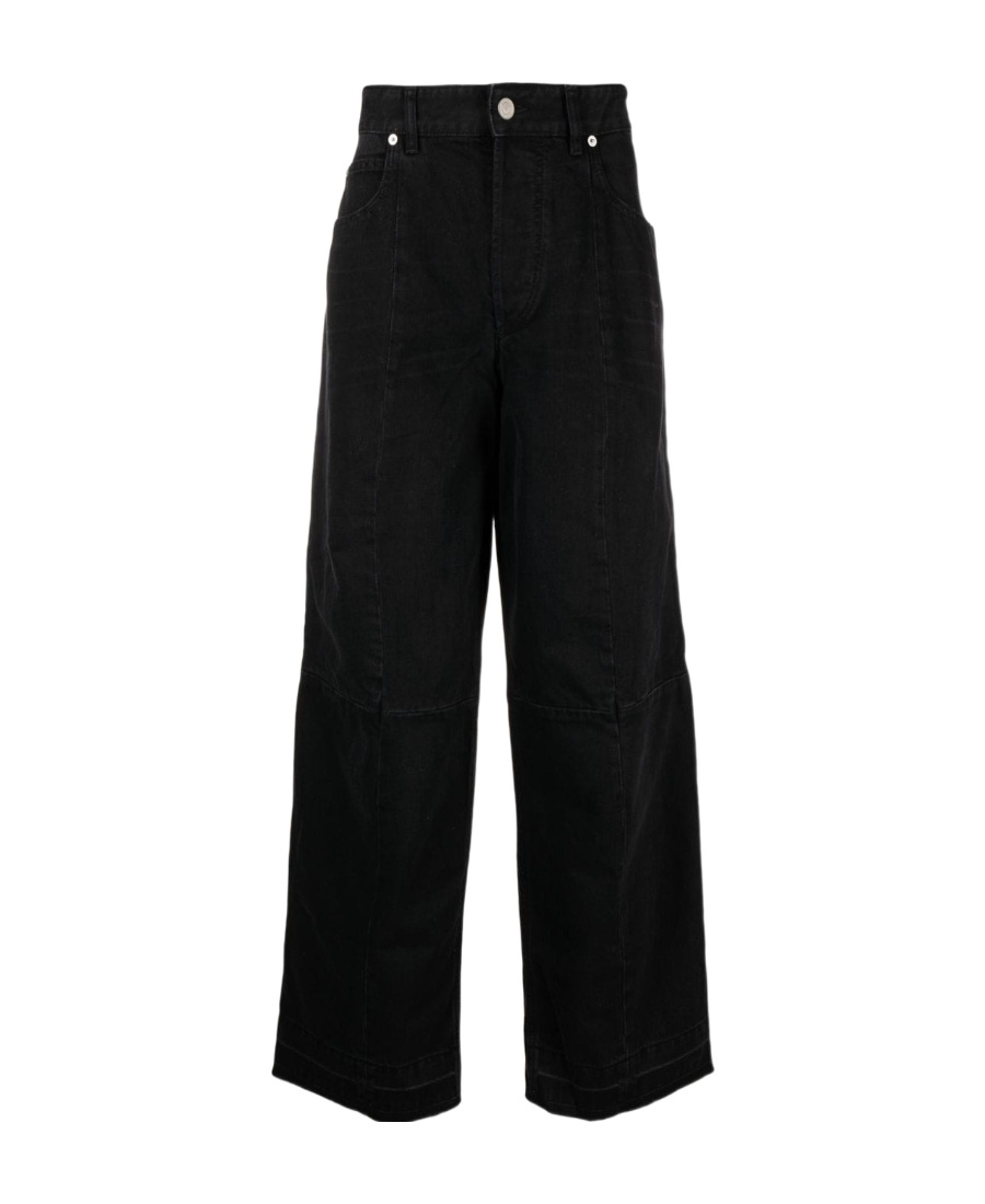 Isabel Marant Javi Straight Leg Trousers In Black