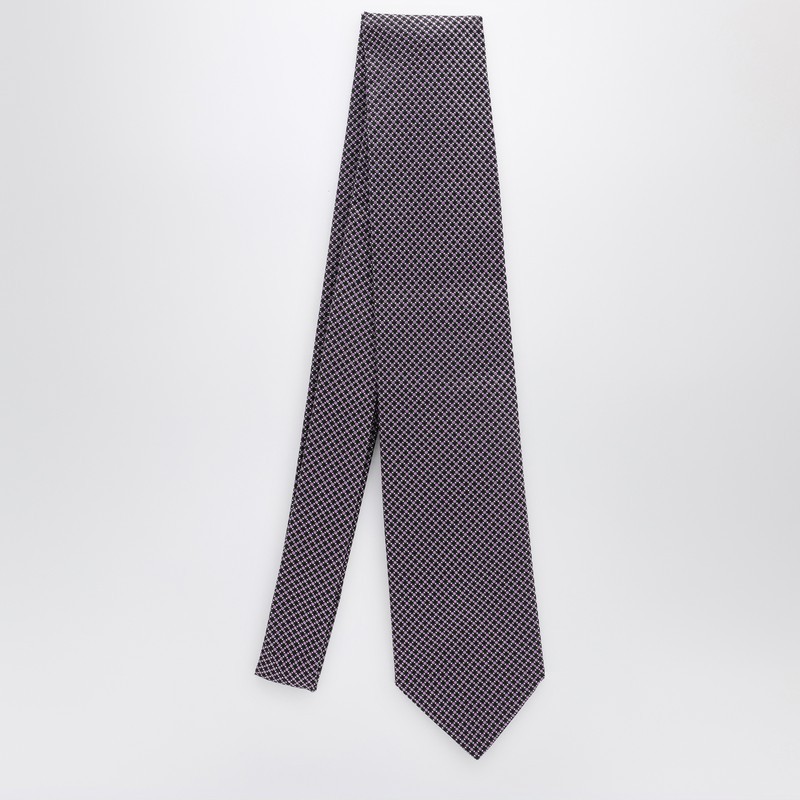 Destin Surl Polka Dot Silk Tie In Black