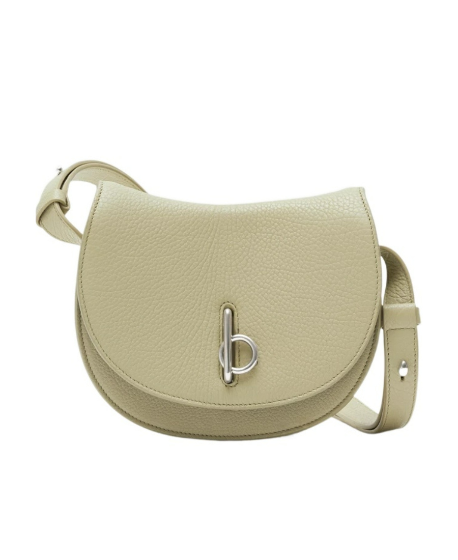 Burberry Mini Shoulder Bag With Adjustable Strap And Textured Finish In Nude
