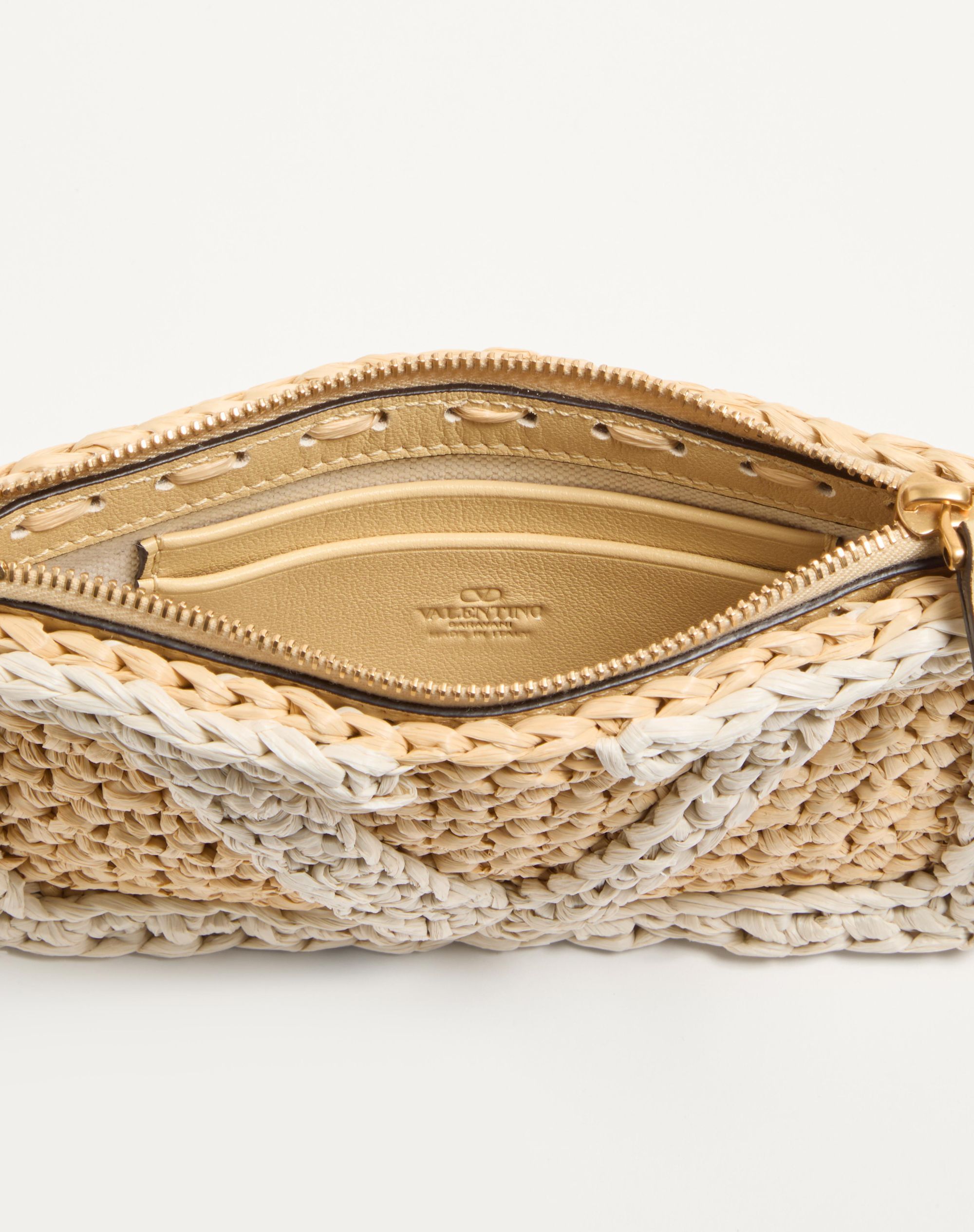 Valentino Viva Superstar Crocheted Faux Raffia Clutch