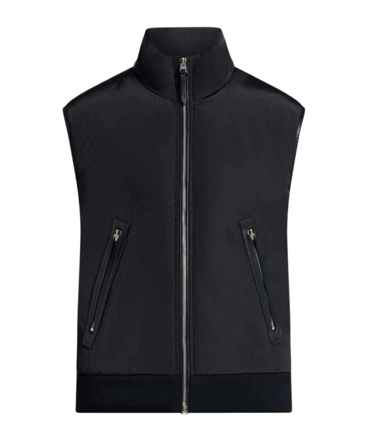 Tom Ford Padded Knited Gilet In Black