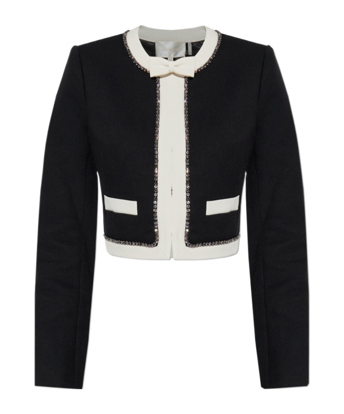 Loveshackfancy Long-sleeved Casual Jacket In Black