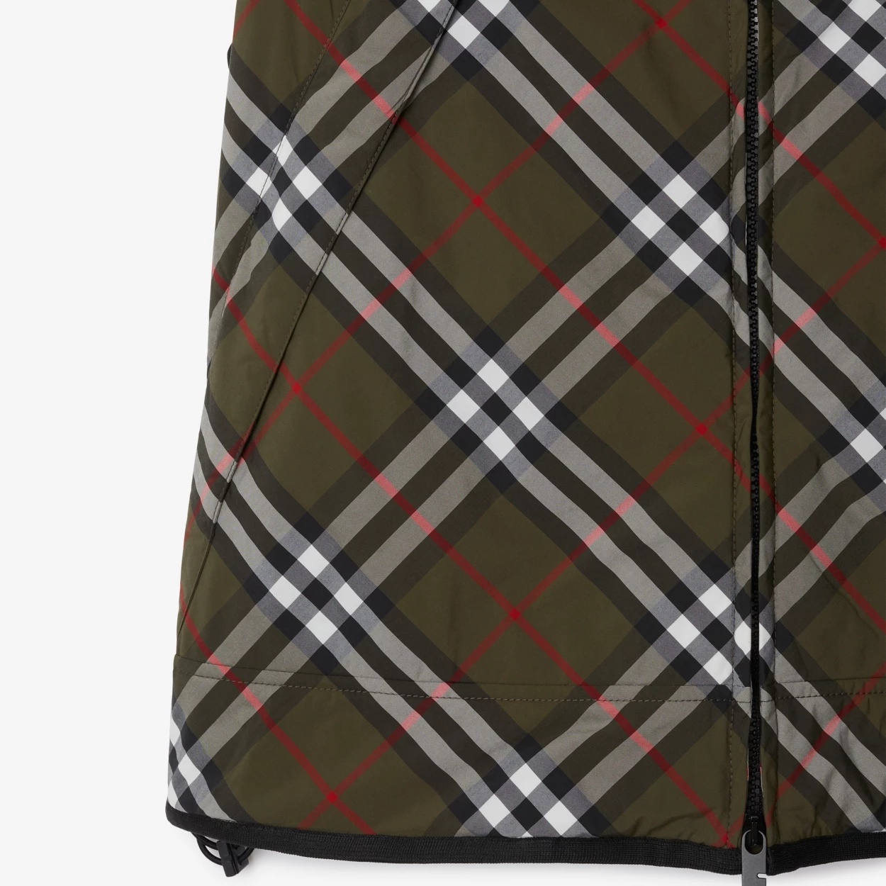 Shop Burberry Checked Padded Gilet In Black