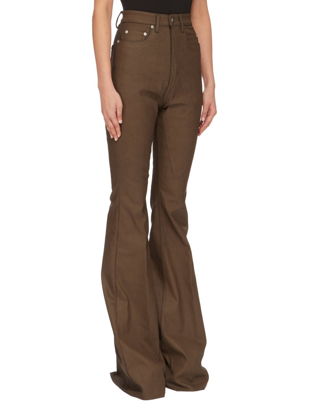 Rick Owens Bolan Bootcut Jeans In Green
