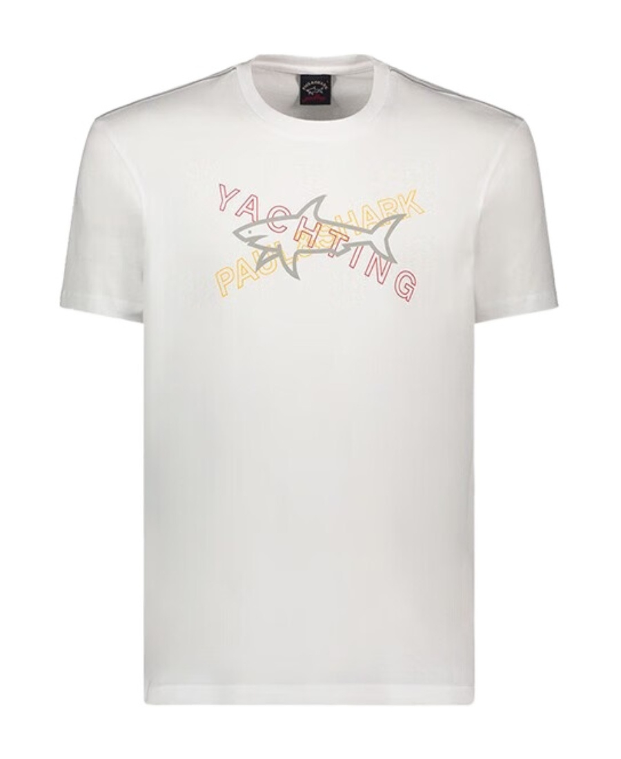 PAUL & SHARK LOGO T-SHIRT WITH ROUND NECK PATTERN