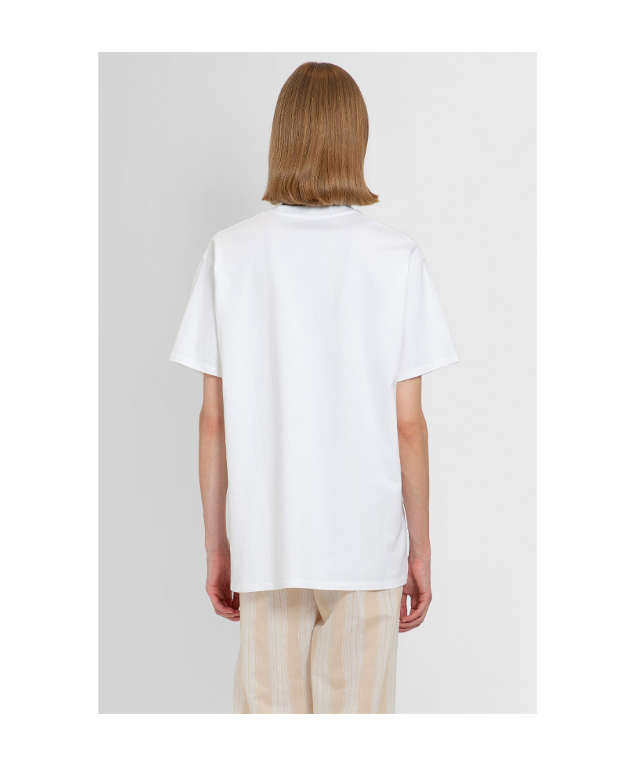 Totême Open-necked Black Shirt In White