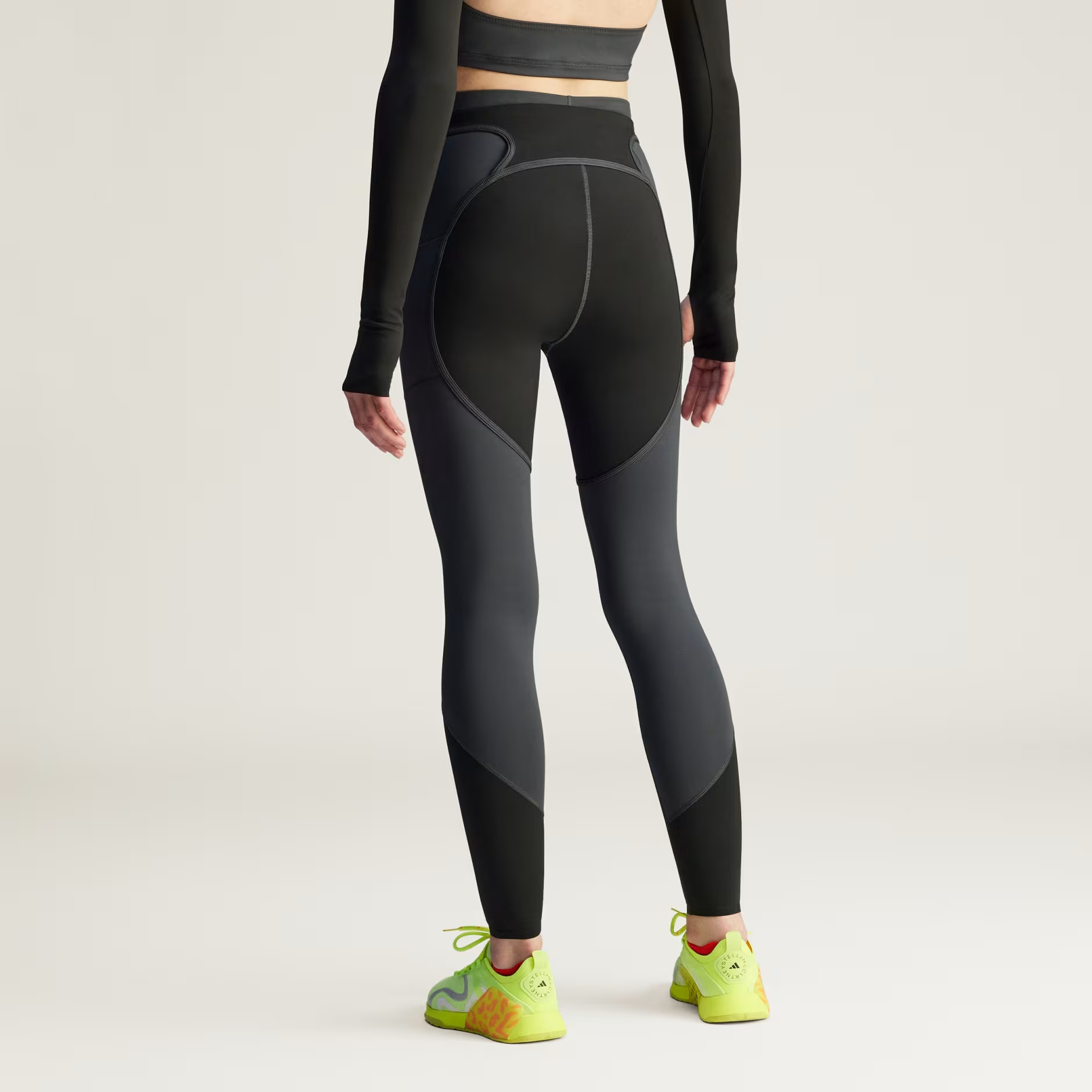 ADIDAS BY STELLA MCCARTNEY COLOUR-BLOCK PERFORMANCE LEGGINGS