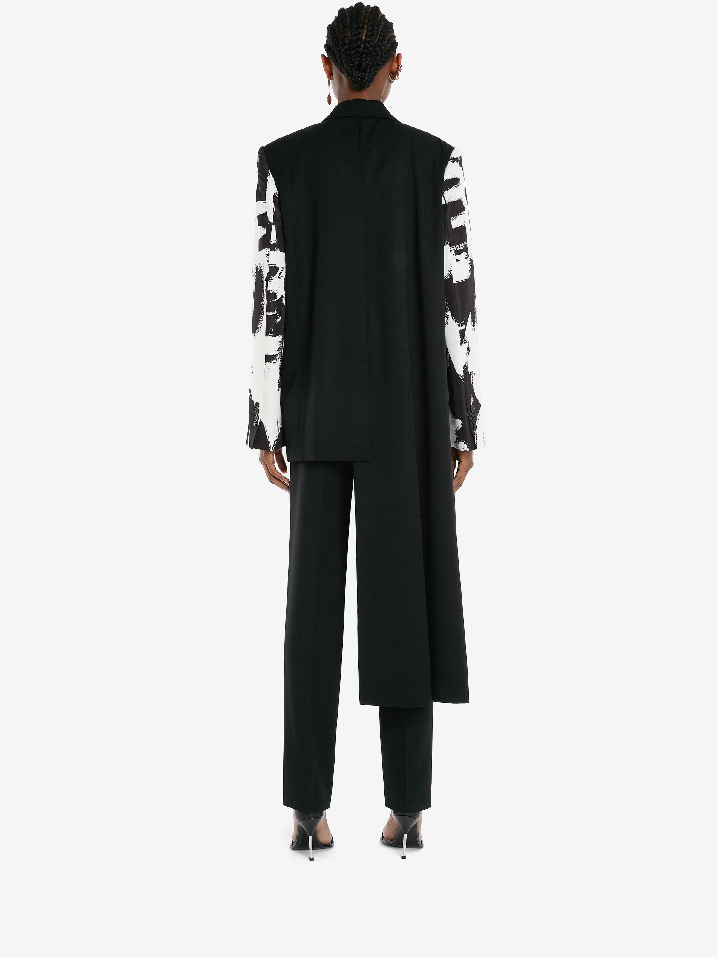 Alexander Mcqueen Womens Black Pressed-crease Buttoned-pocket Regular-fit Straight-leg Wool Trousers In Black