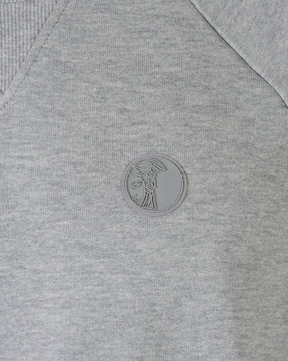 Versace Round-necked Sweater In Gray