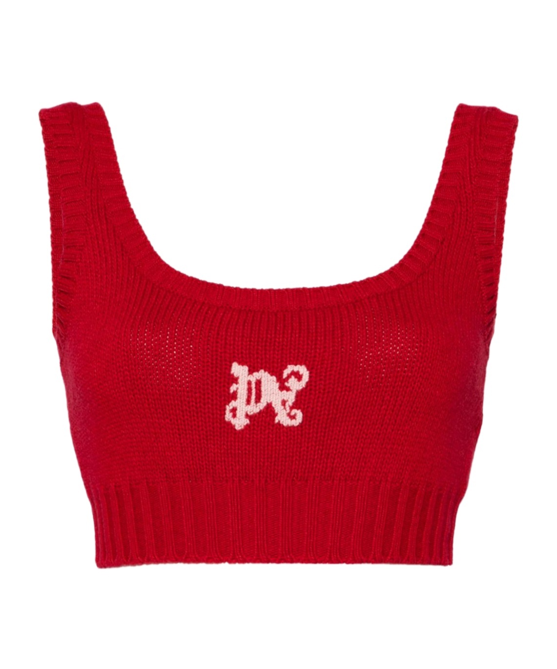 Palm Angels Knit Vest In Red