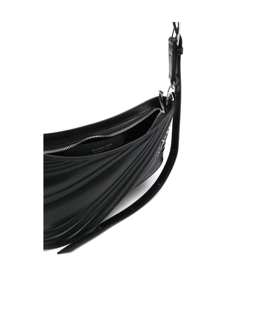 MUGLER TOP ZIPPER SHOULDER BAG