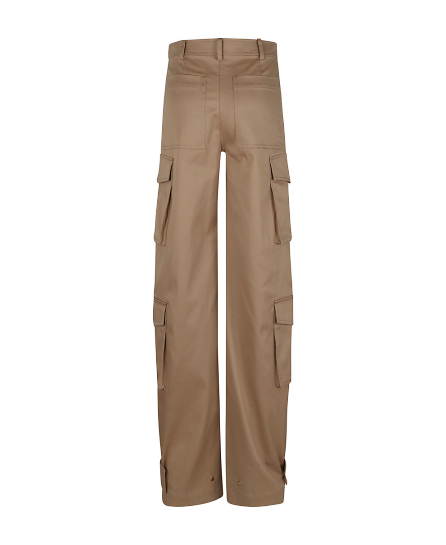 Shop Valentino High-waisted Cargo Trousers In Nude