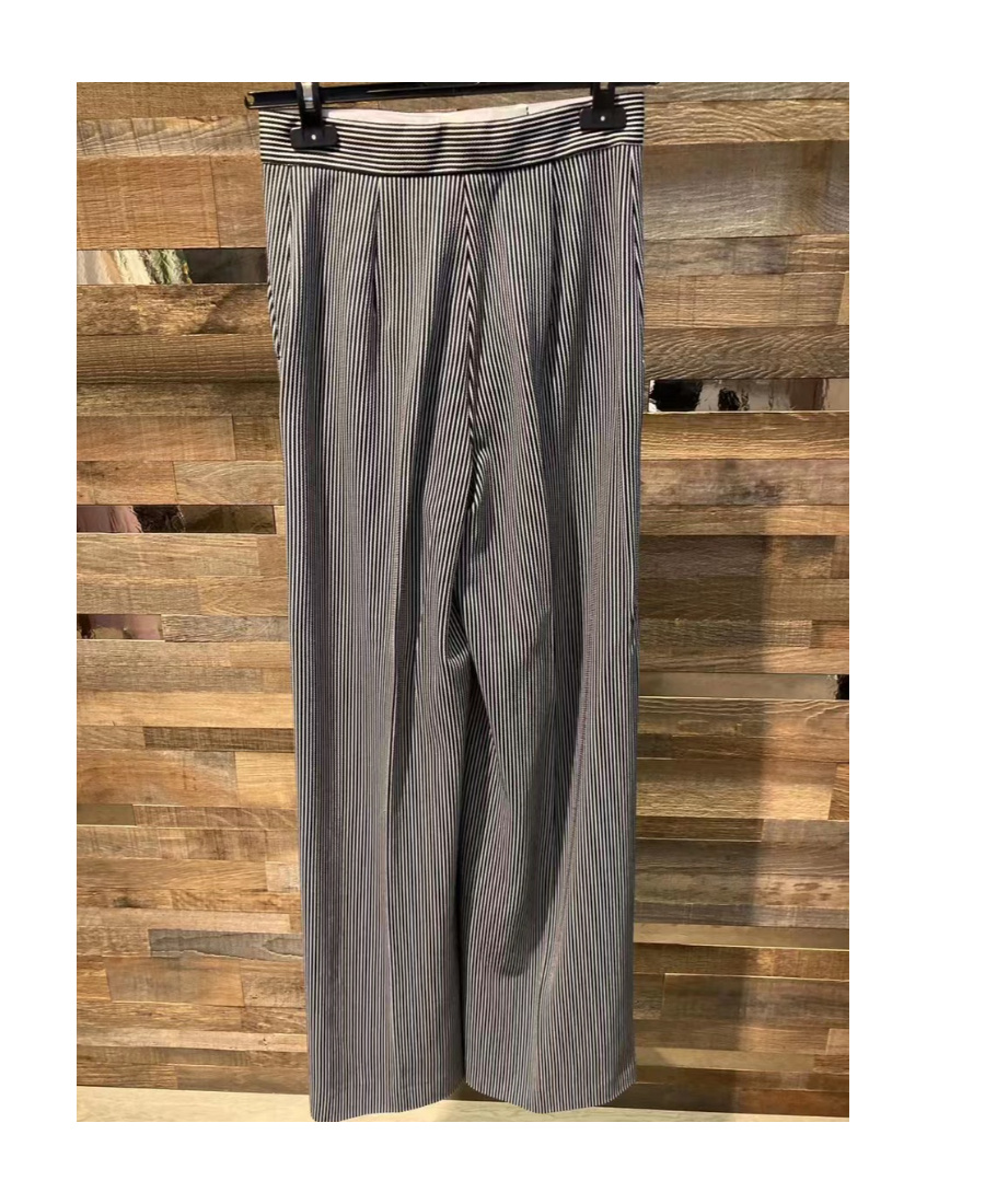 Max Mara Stripe-pattern Trousers In Gray