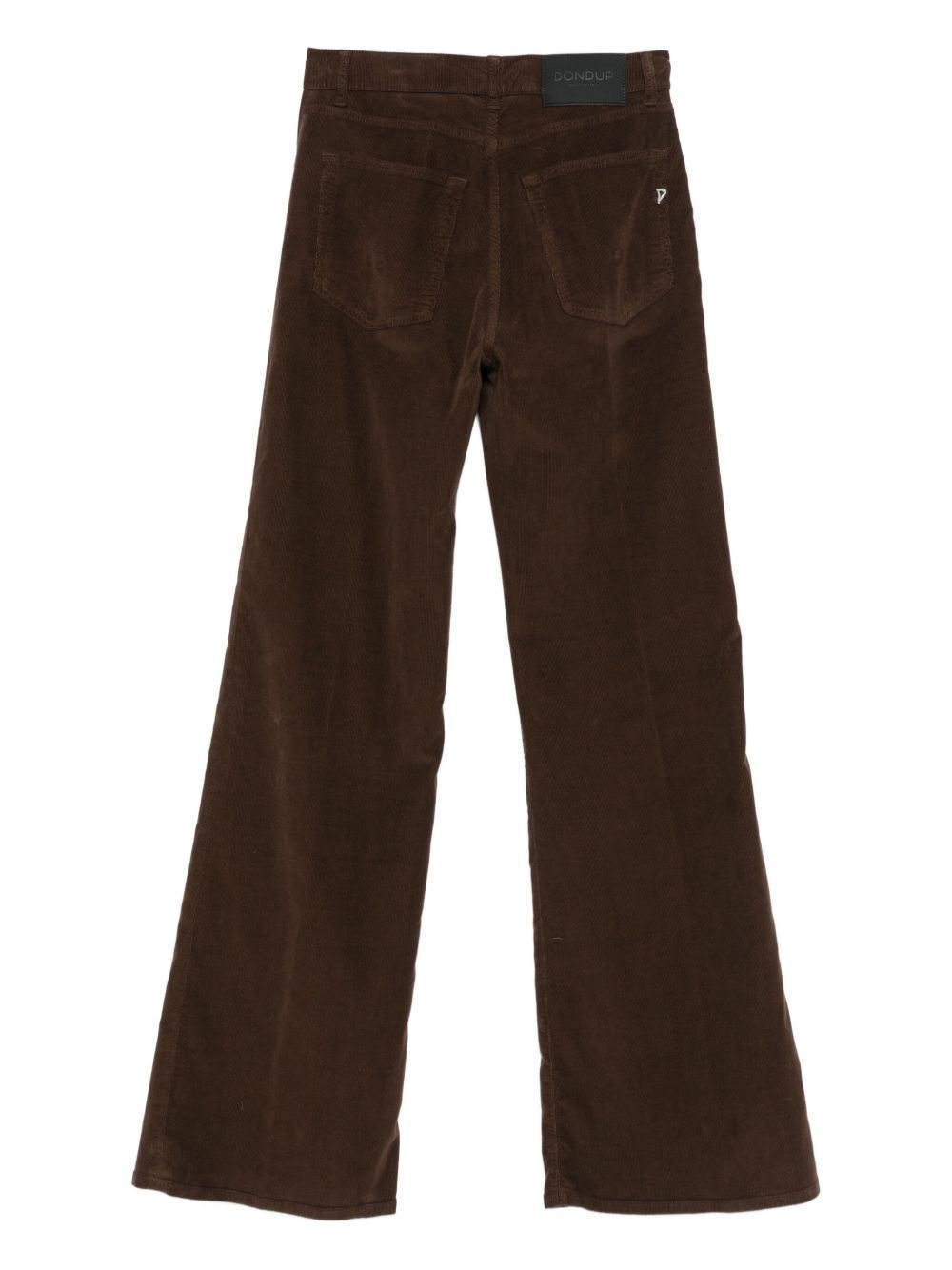 Dondup Wide-leg Brown Jeans With Five-pocket Design In Black