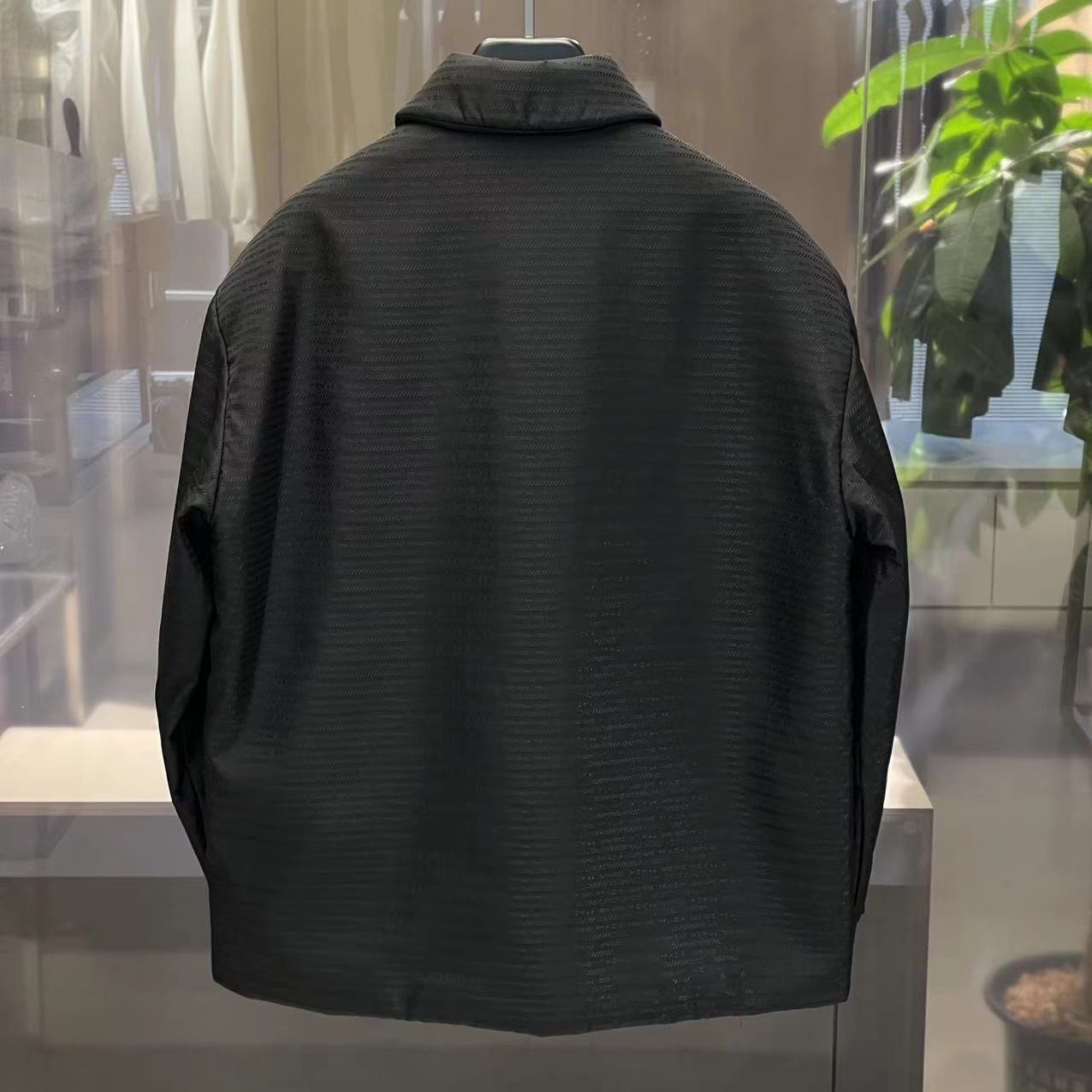 Prada Classic Popeline Shirt For Men In Black