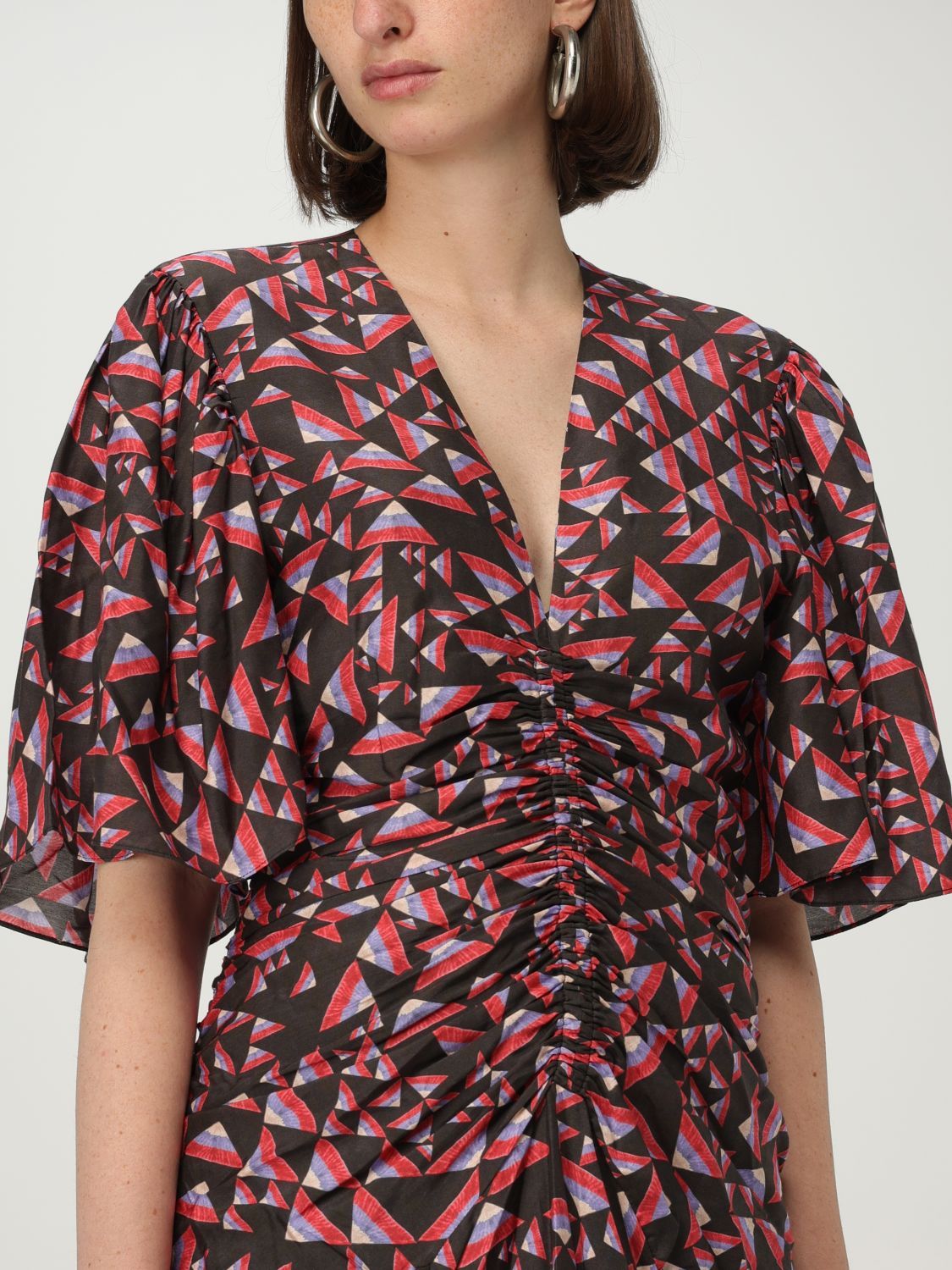 Shop Isabel Marant Lienne Dress In Multicolor