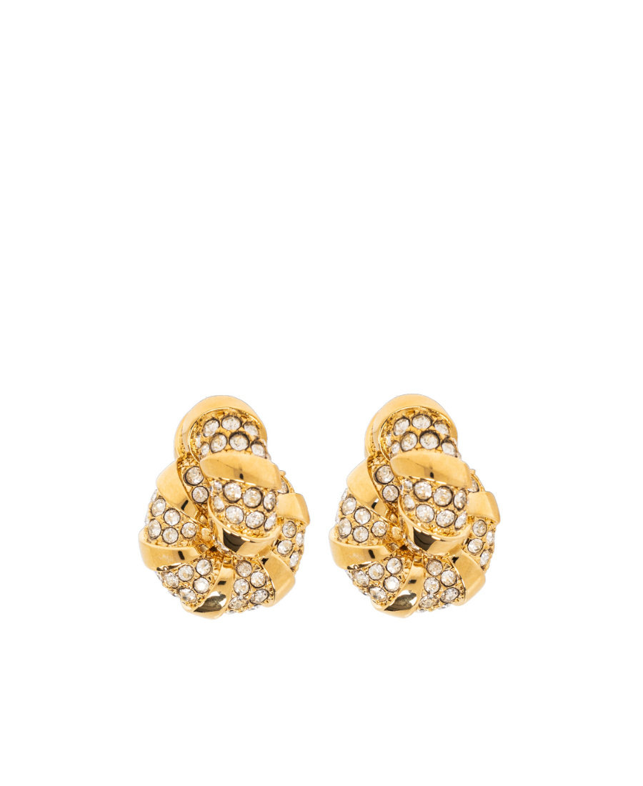 Lanvin Embellished Knot Detailed Earrings In Multicolor