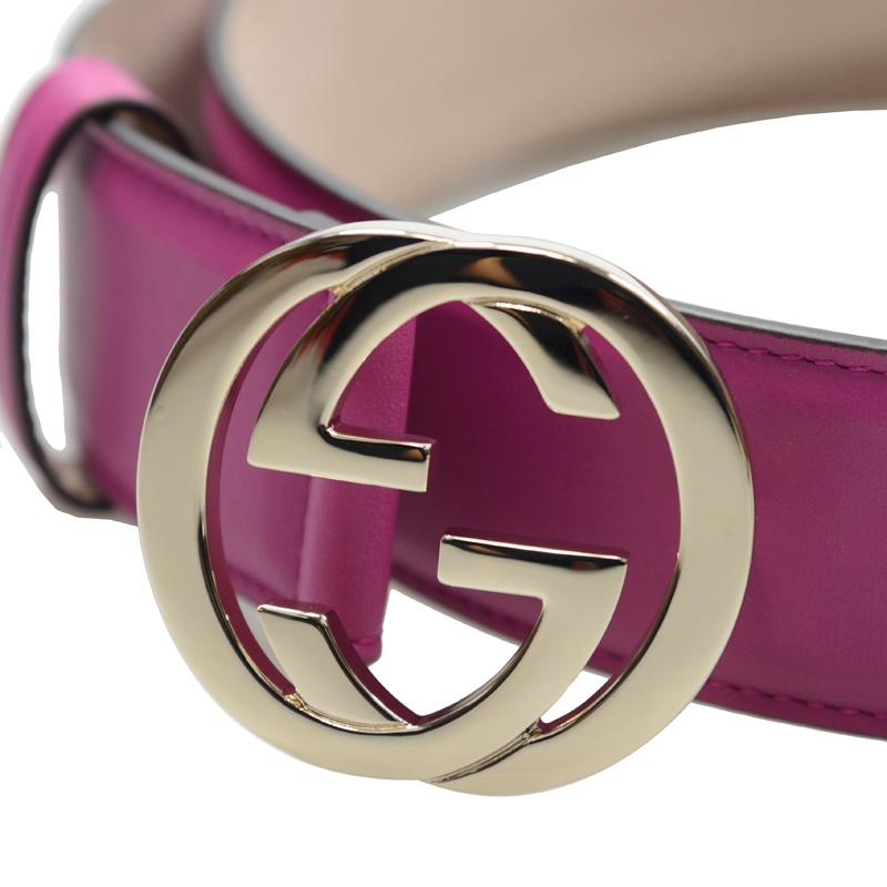Gucci Mutual Buckle Double G Belt In Pink