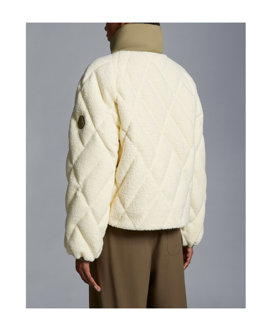 Moncler Doudoune Courte Jonquille In Light Beige