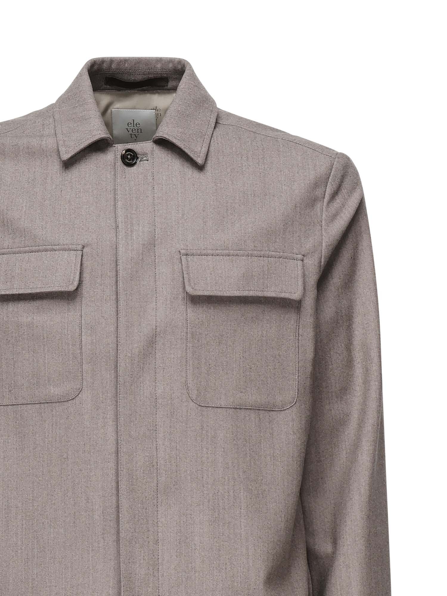 Eleventy Chest Pocket Casual Jacket In Gray
