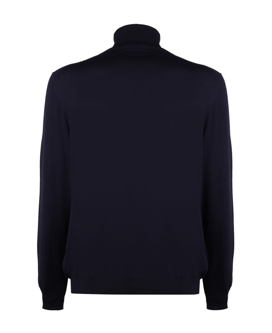 Kiton Knitted Turtleneck Jumper In Blue
