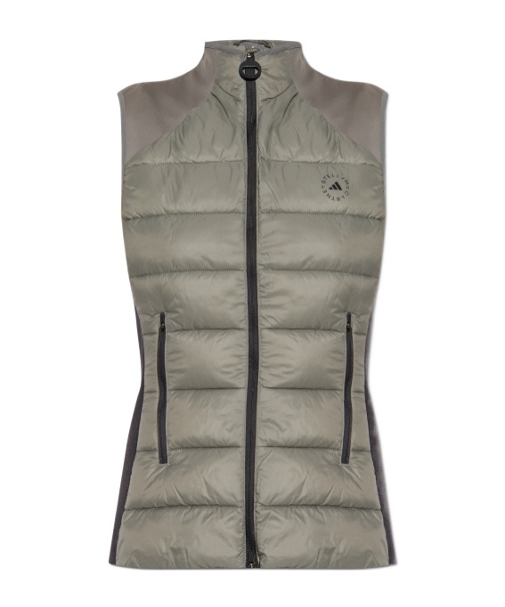 Shop Adidas By Stella Mccartney Logo-print Gilet In Gray