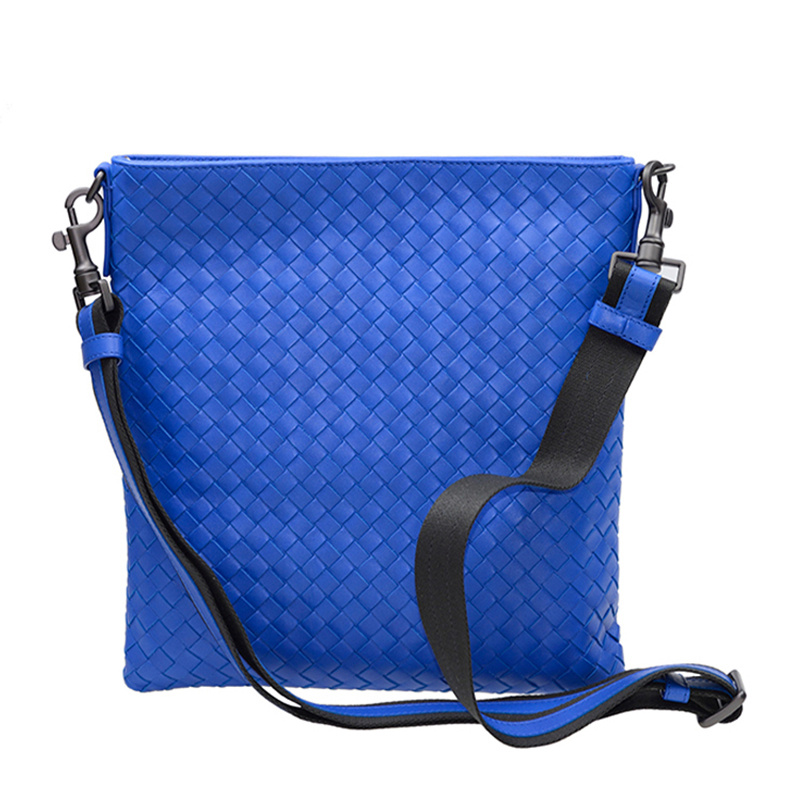 Bottega Veneta Weave Detail Satchel In Blue