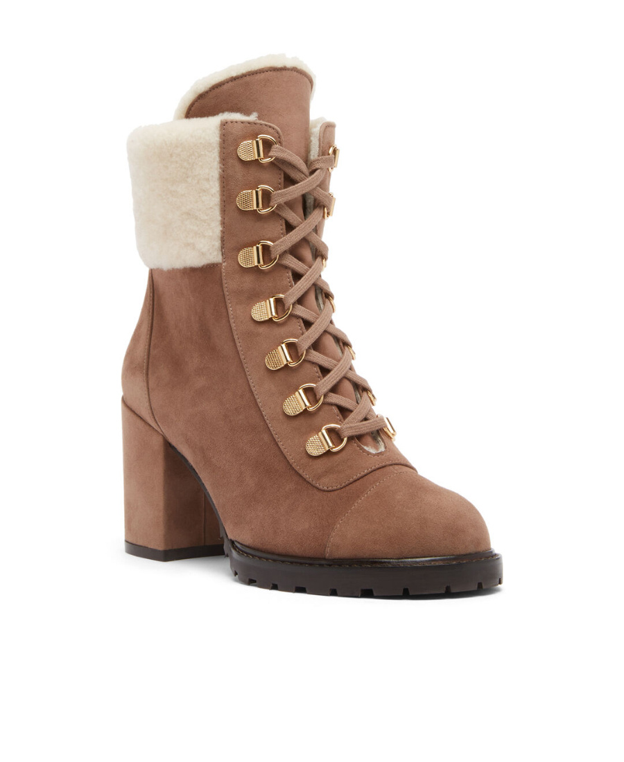 Stuart Weitzman 90mm Ankle Lace-up Fastening Boots In Brown