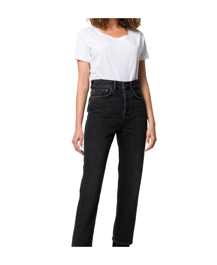 Acne Studios Mece Straight-leg Cropped Jeans In Black