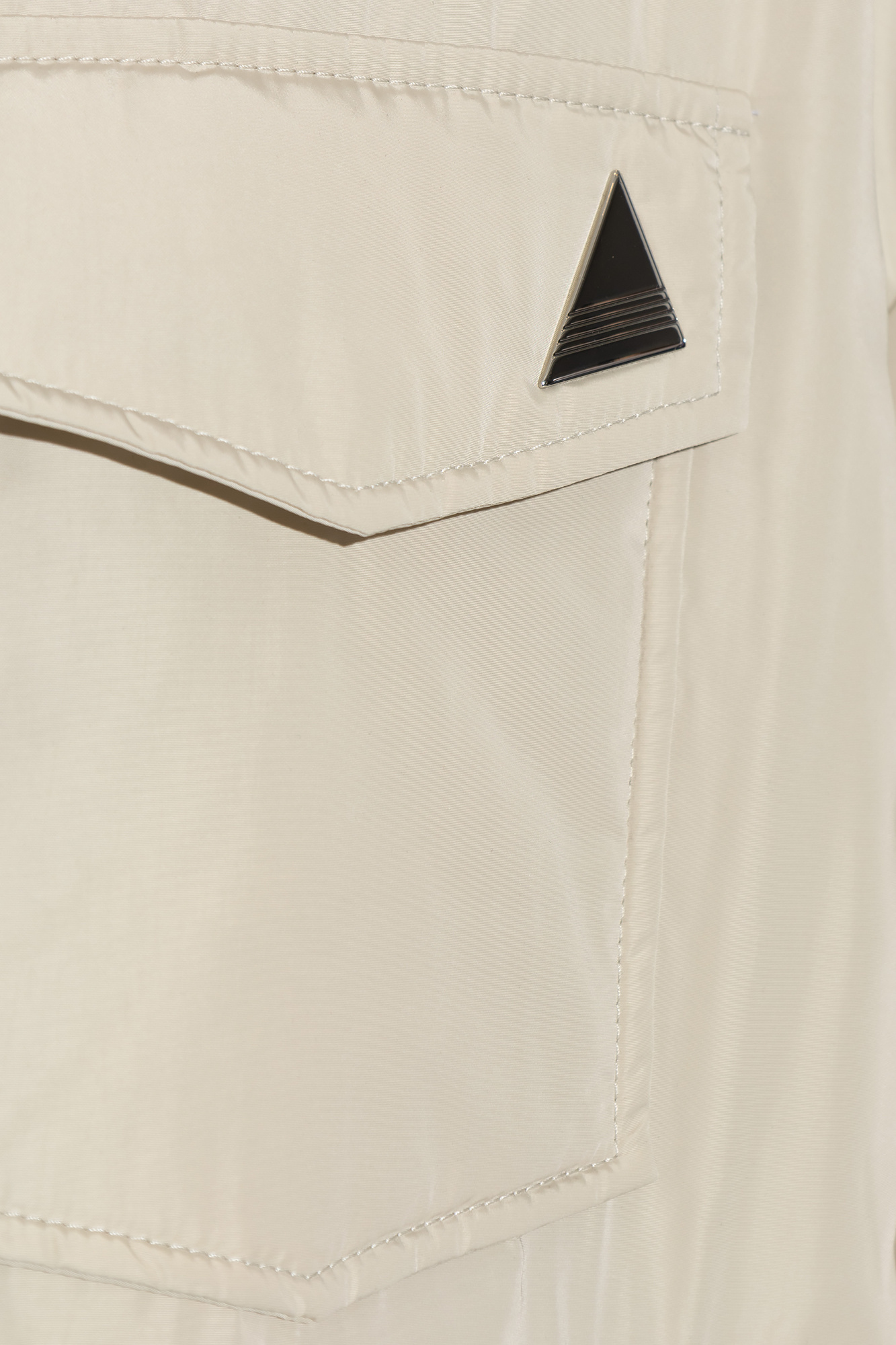 Attico The  Straight Hem Oversized Jacket In Nude