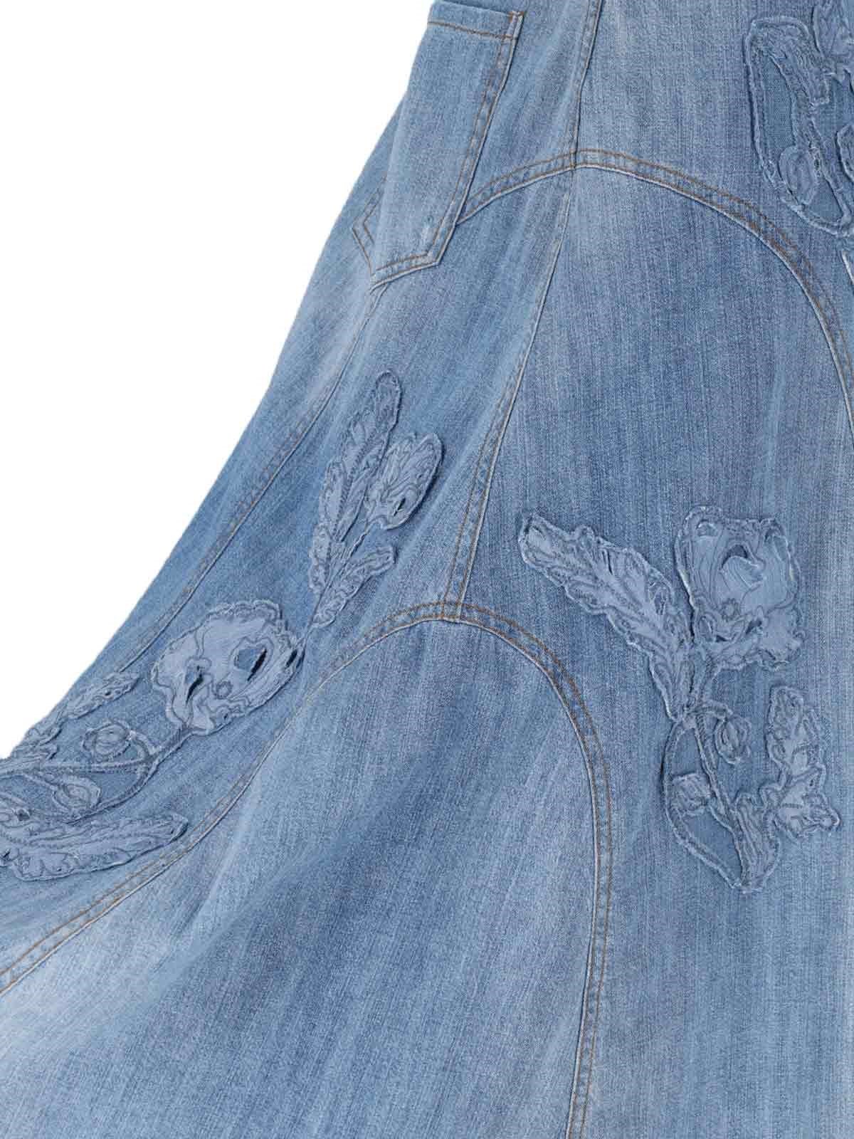 Ermanno Scervino Flared Midi Skirt In Blue