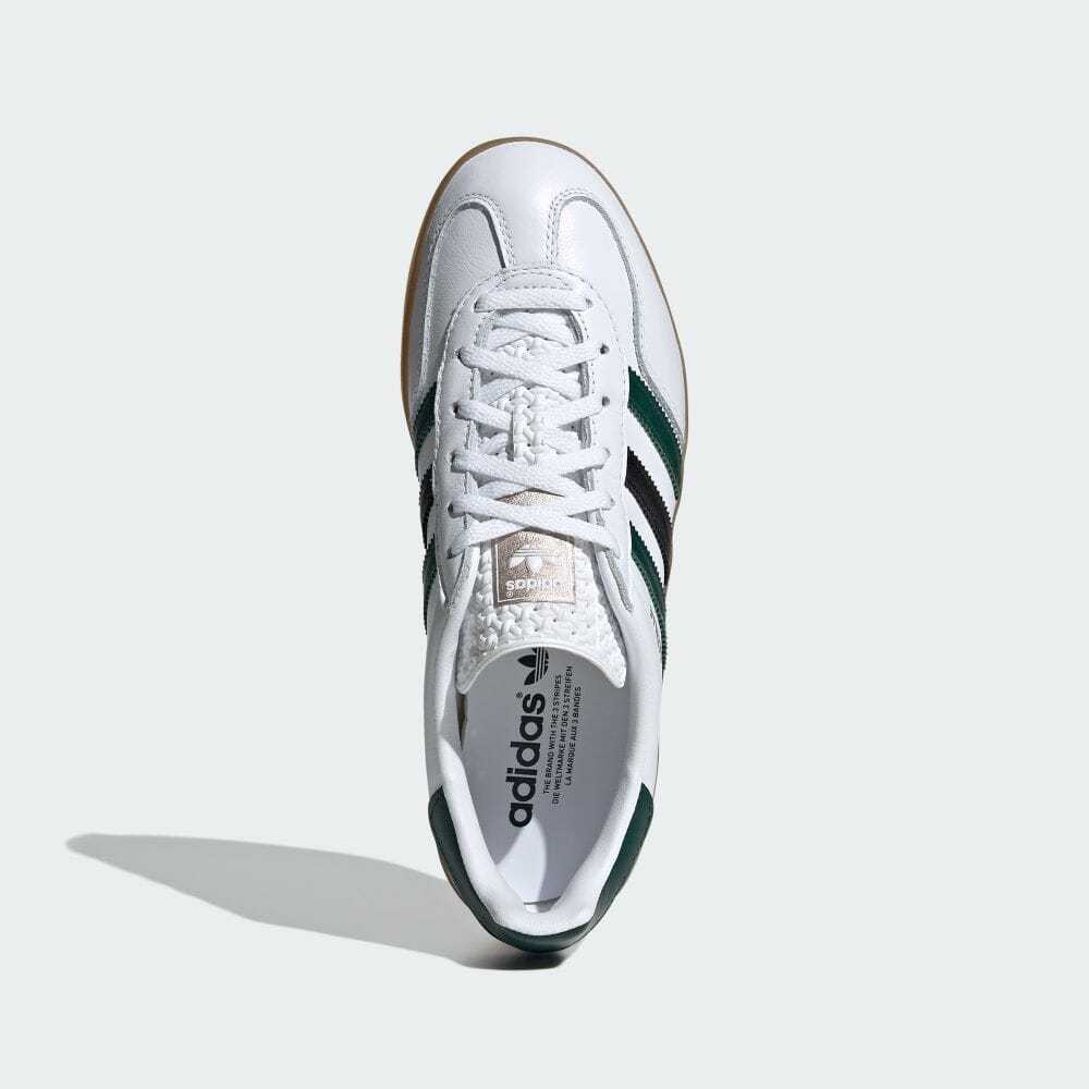 Adidas Originals Scarpe Gazelle Indoor Cream White/collegiate Green/gum In White