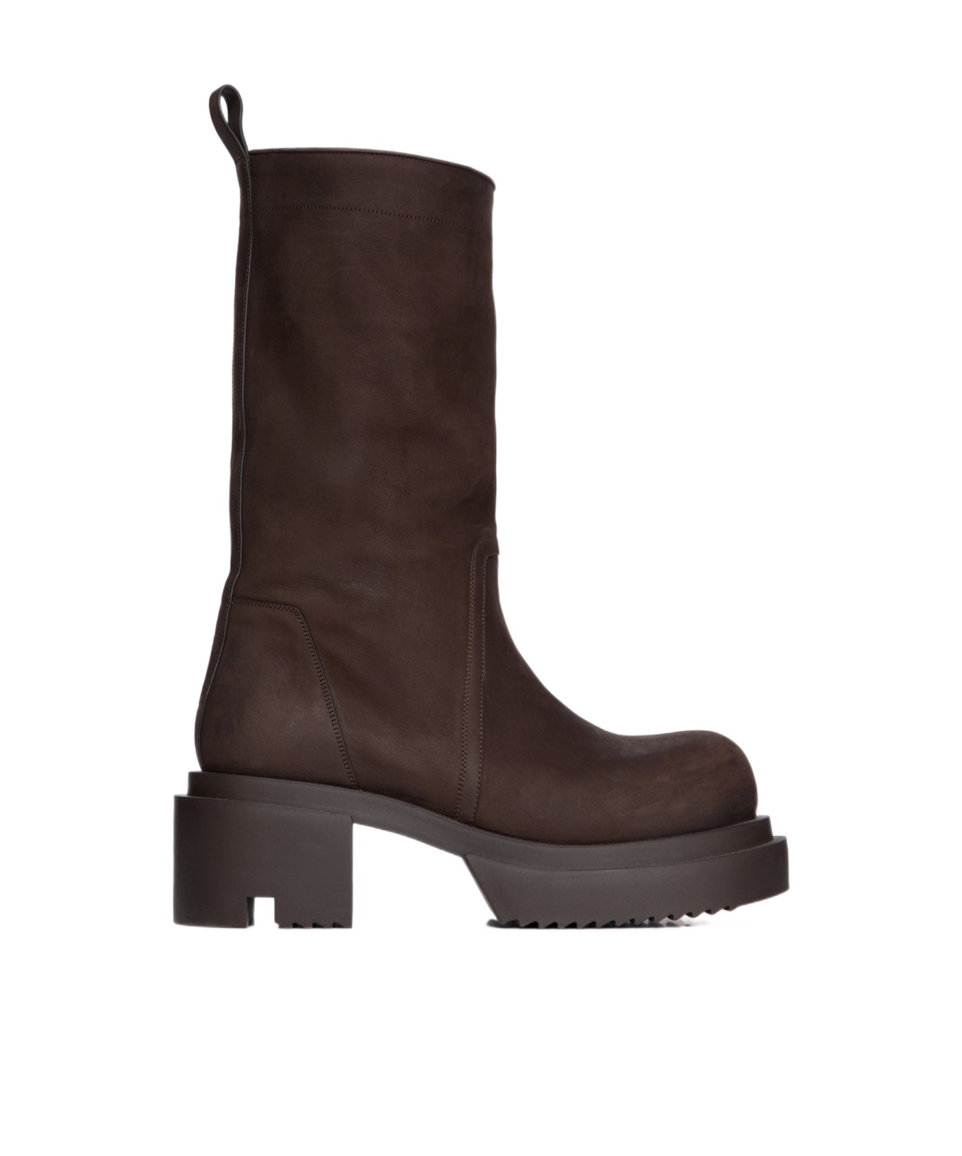 Rick Owens 60mm Platform Leather Boots In Brown