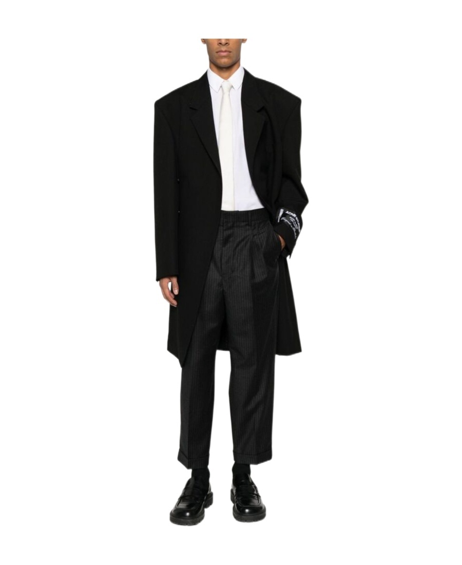 Shop Ami Alexandre Mattiussi Striped Casual Pants In Black