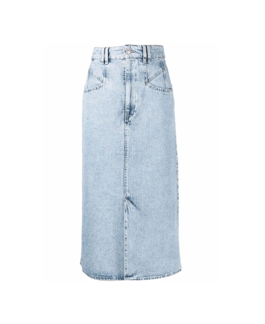 Isabel Marant Midi Denim Skirt In Blue