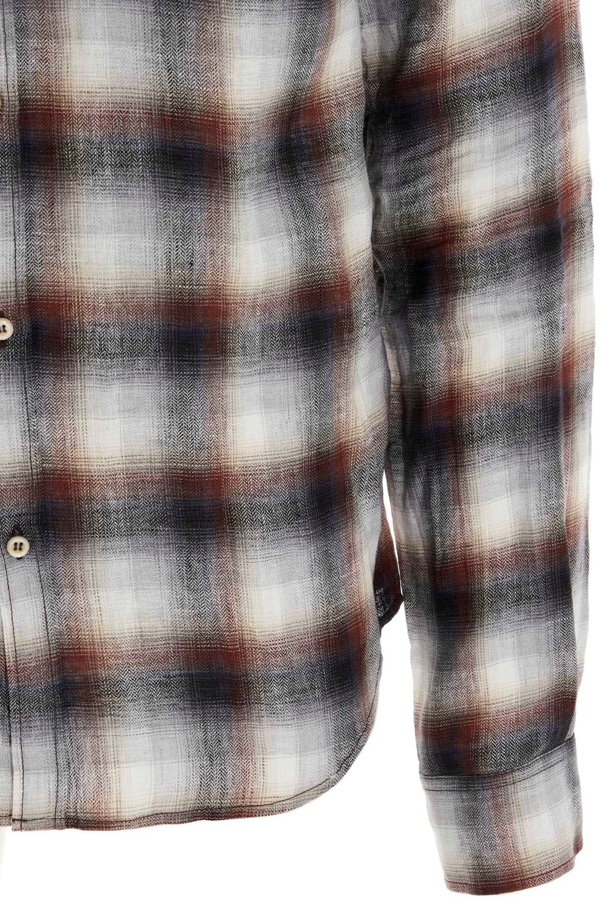 Shop Dsquared2 Plaid Button-front Shirt In Gray