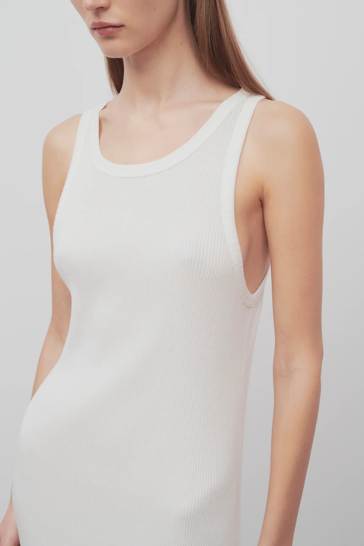 The Row Sleeveless Dress In White