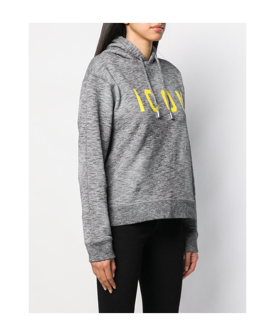Shop Dsquared2 Icon Hoodie In Gray
