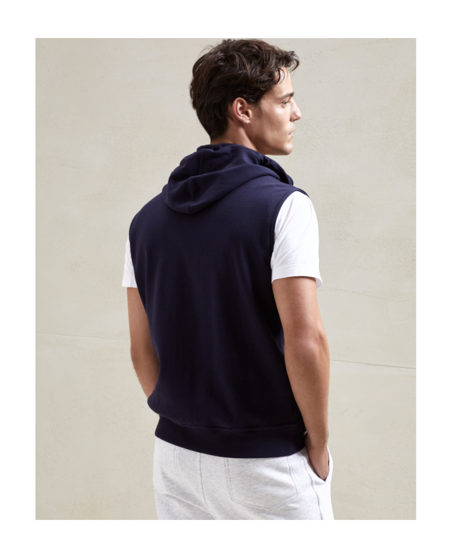 Brunello Cucinelli Contrasting-sleeves Sweatjacket In Black