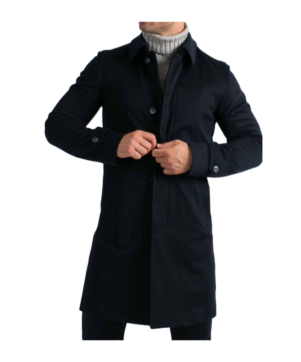 Herno Long-sleeved Coat In Black