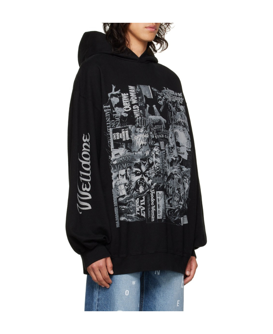 We11 Done Hooded Sweater In Black
