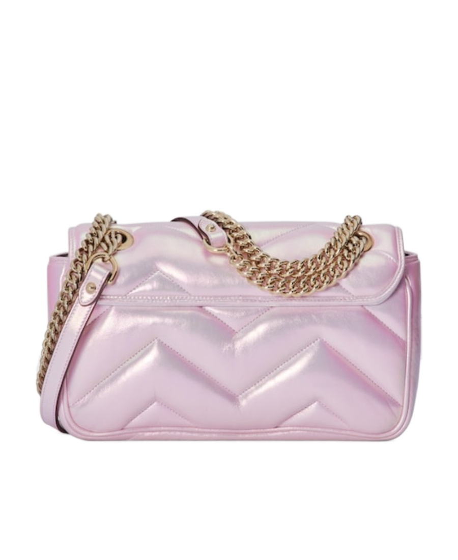 Gucci Gg Marmont Flip Small Shoulder Bag In Pink