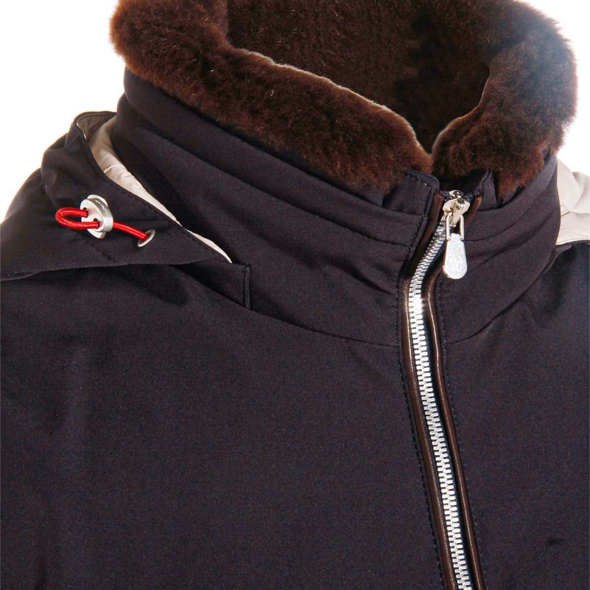 Brunello Cucinelli Sleeveless Hooded Down Jacket Side Zip Pockets In Black