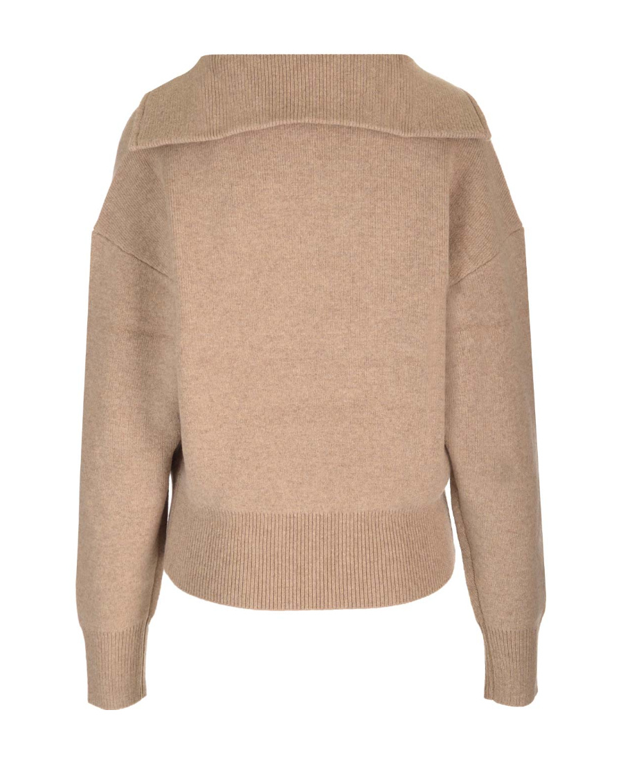 Isabel Marant Étoile Zip-detail Ribbed Jumper In Nude