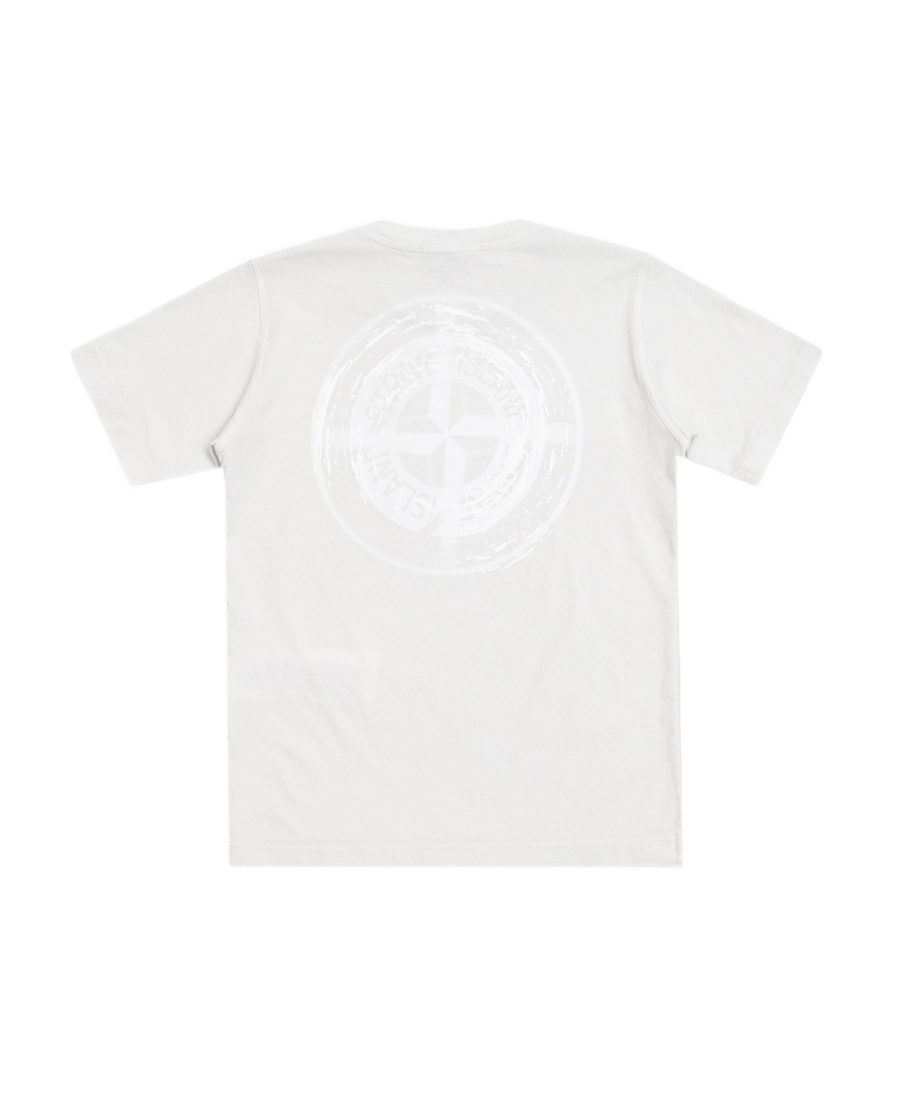 Stone Island Compass-print T-shirt In Gray