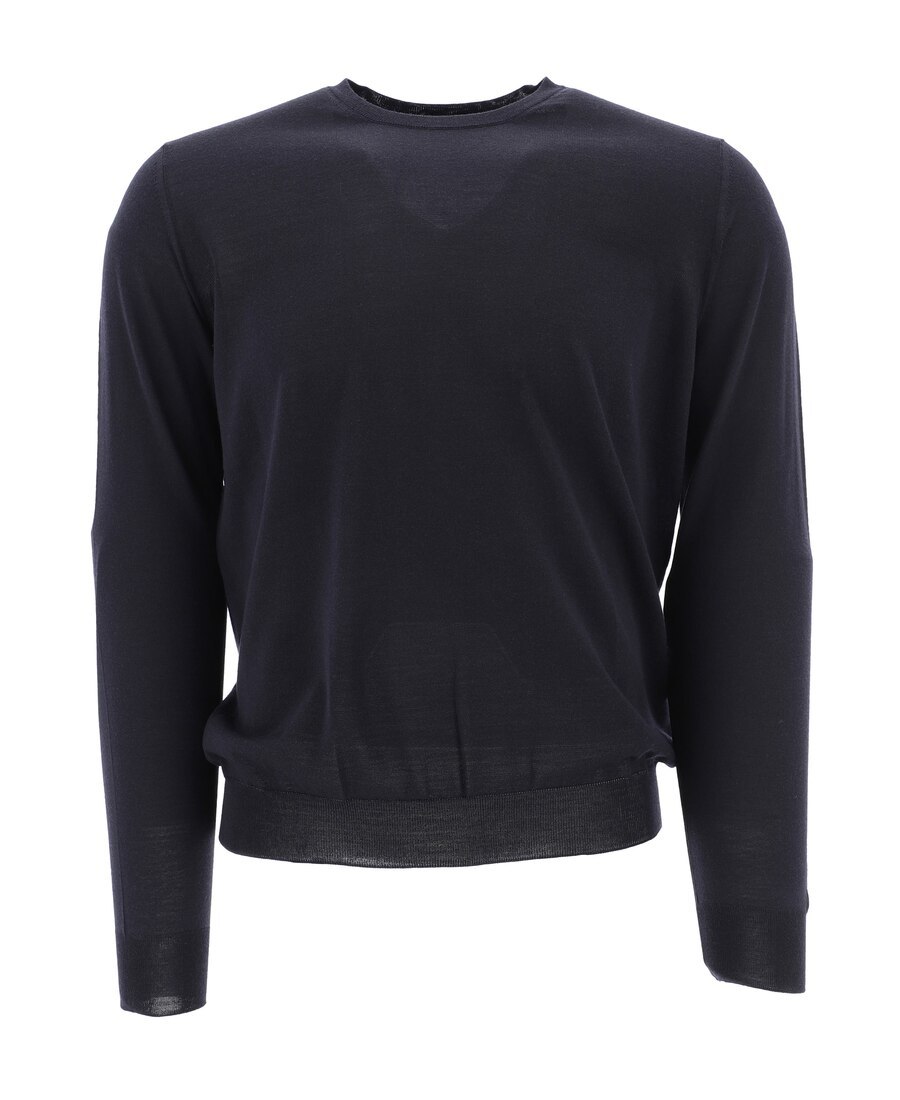 Drumohr Crew-neck Merino Jumper In Black
