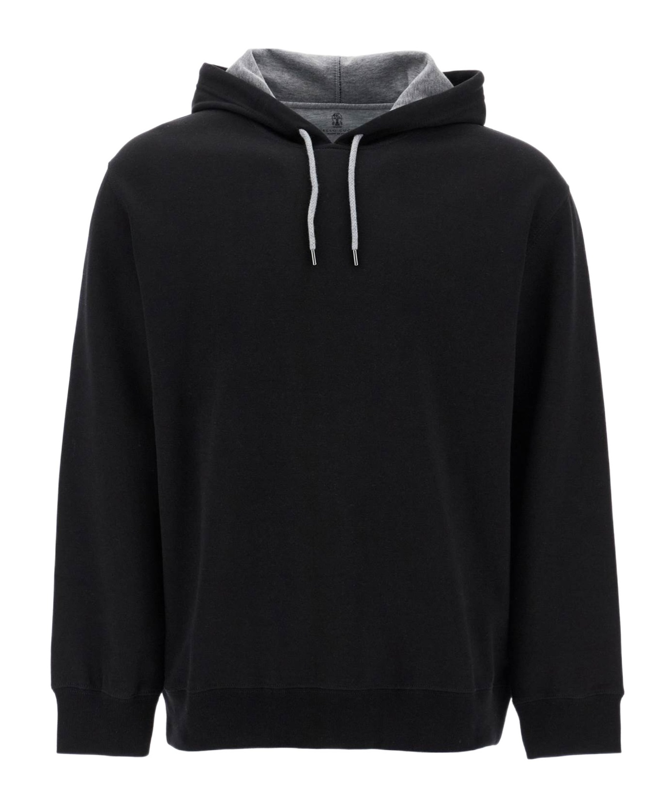 Brunello Cucinelli Long Sleeved Drawstring Hoodie In Black