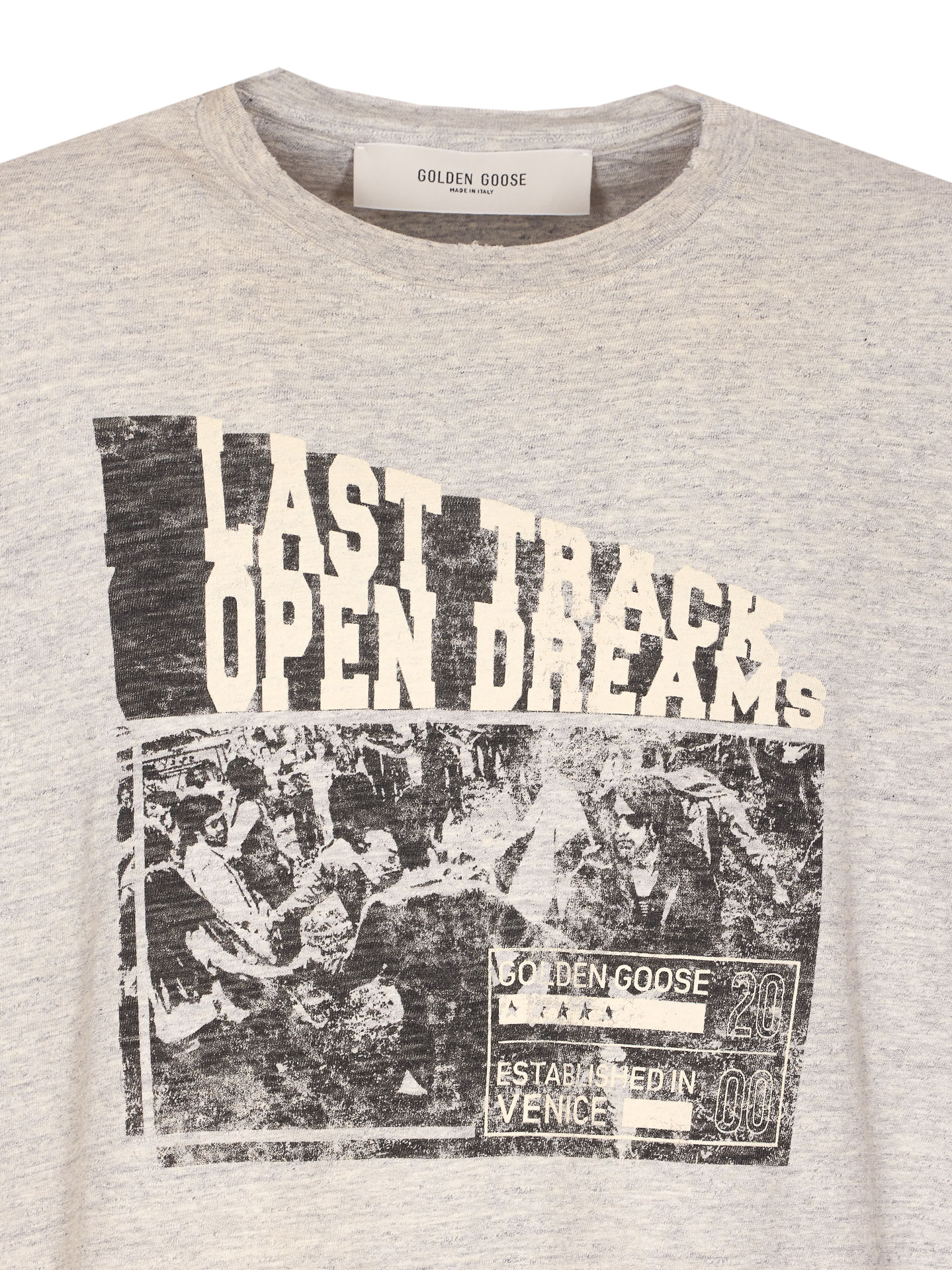 Golden Goose Graphic Print Crewneck Short Sleeve T-shirt In White