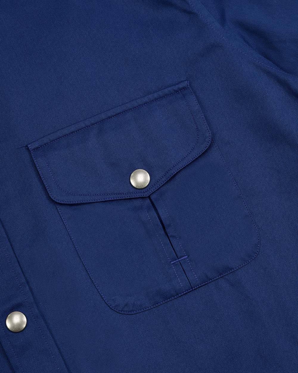 Gucci Button Shirt In Blue