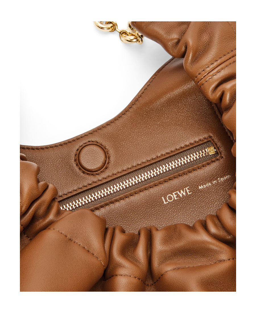 Loewe Mini Puzzle Leather Shoulder Bag In Brown
